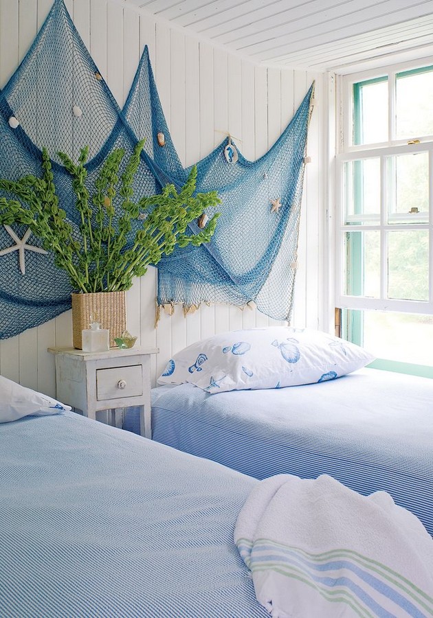 Beachy Bedspread Bedroom