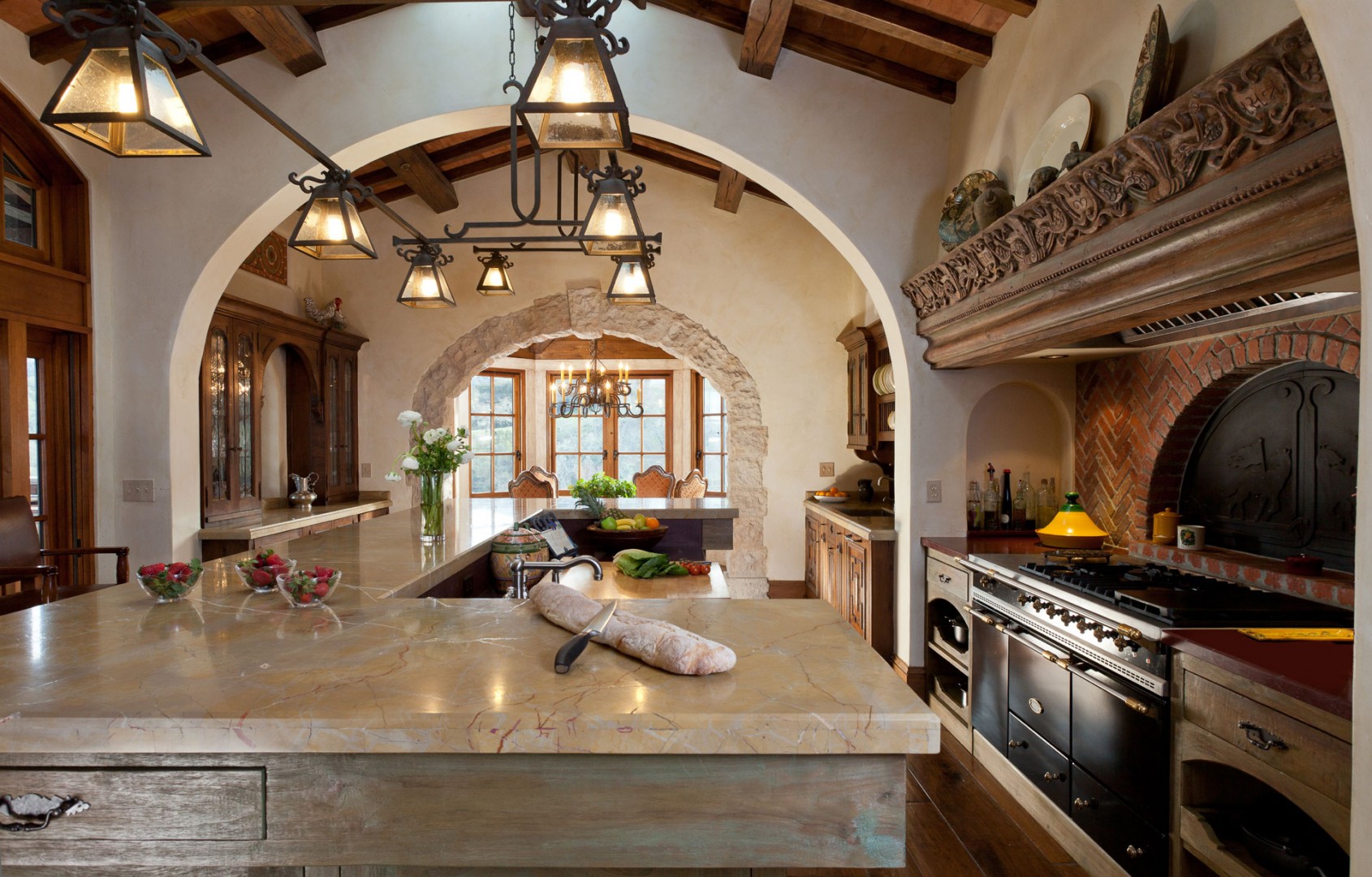 luxury hacienda kitchen design