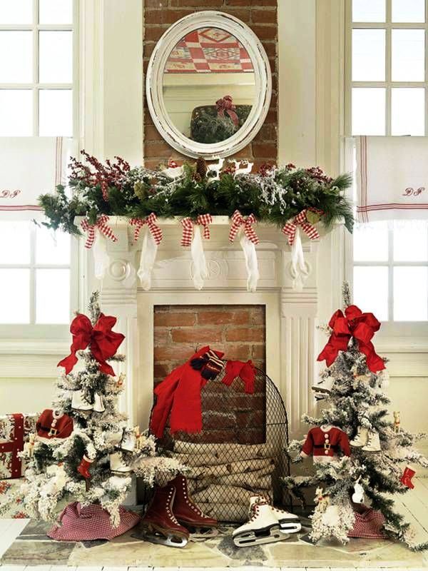 30 White Mantel Christmas Decorations Ideas - Decoration Love
