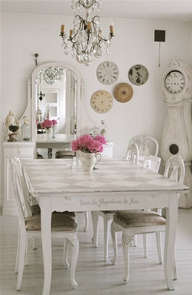 25 Shabby-Chic Style Dining Room Design Ideas - Decoration Love