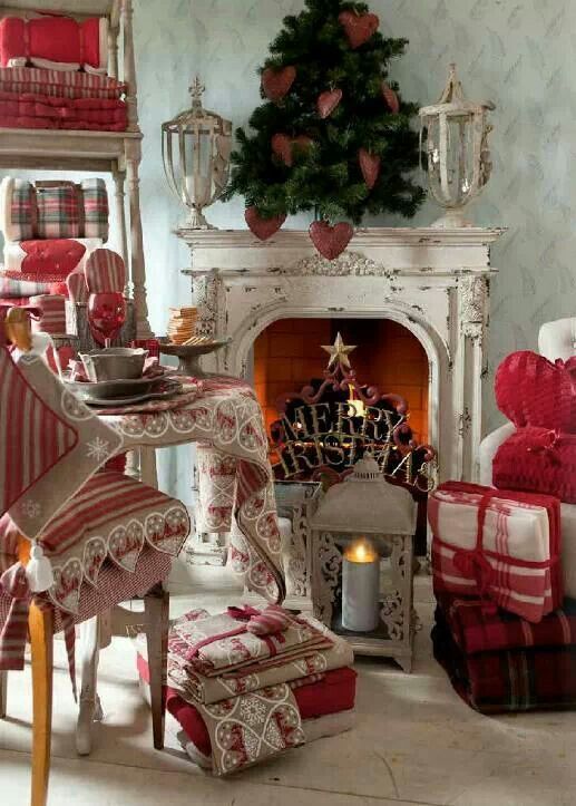 40 Fantastic Shabby Chic Christmas Decoration Ideas - Decoration Love