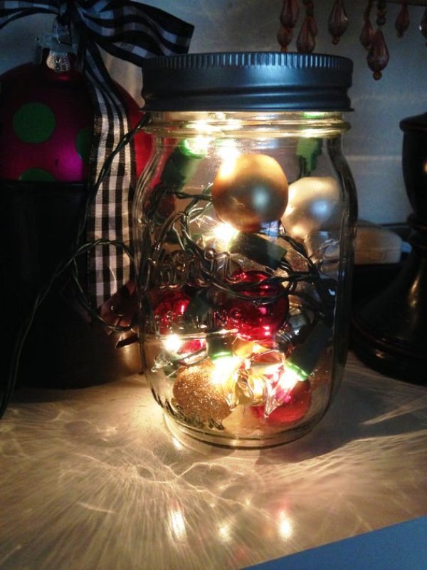 23 Christmas Lights Decorations With Mason Jars - Decoration Love