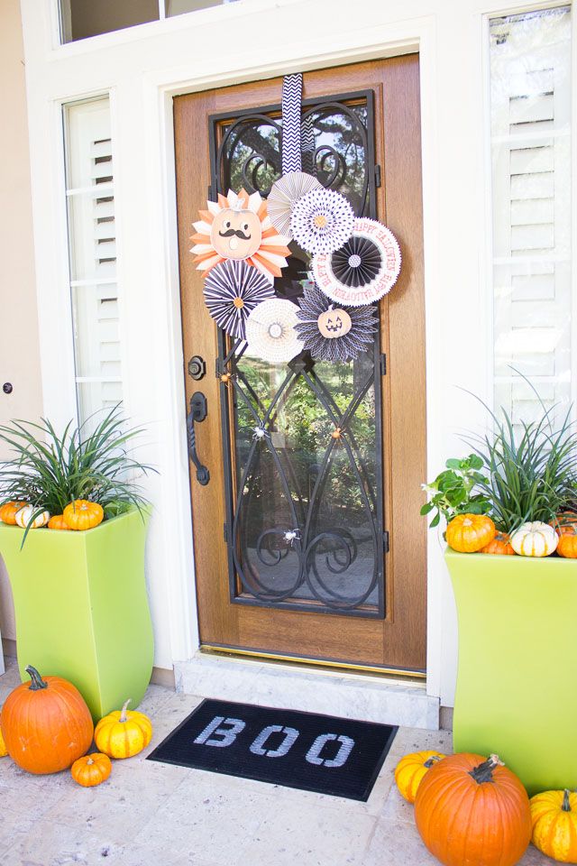 Simple Pumpkins and a BOO welcome mat