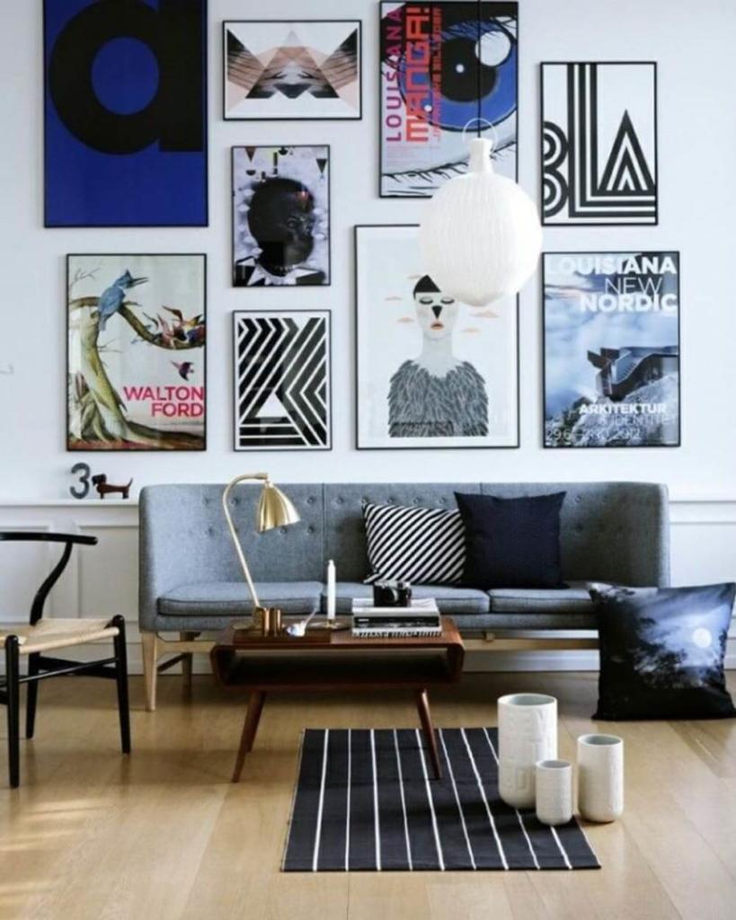 Decorate the wall with a poster