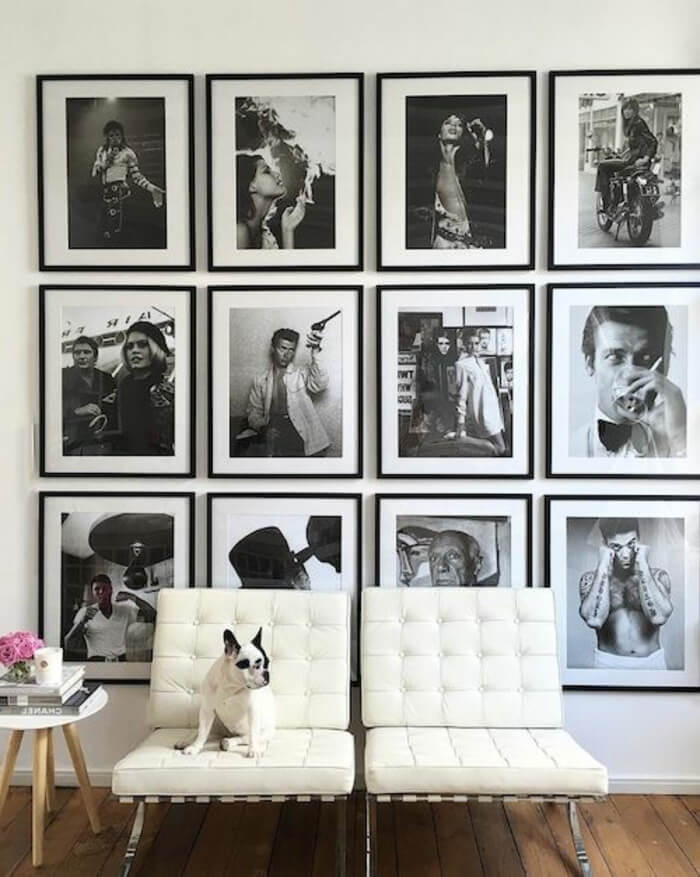 Decoration with photos of celebrities
