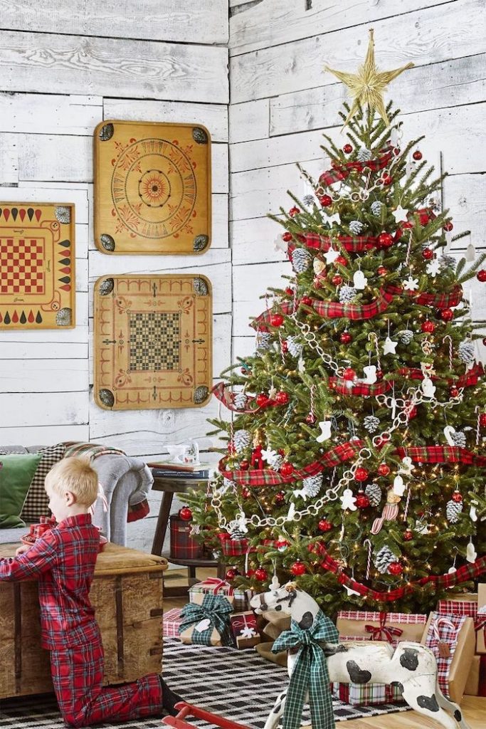 1 – Christmas tree with checkered print