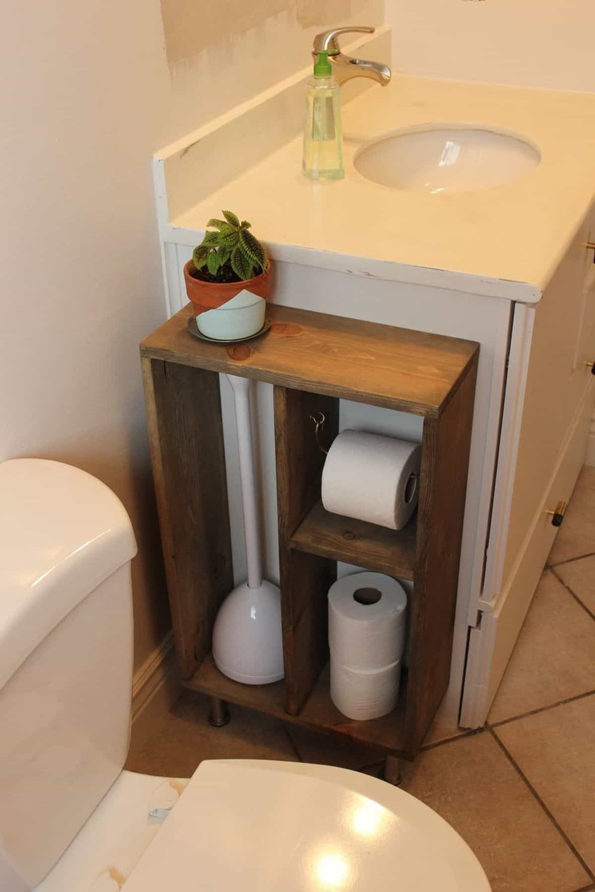 19. Great place to store toilet paper