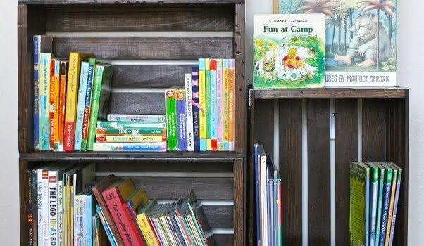 2. Shelf of wooden crates