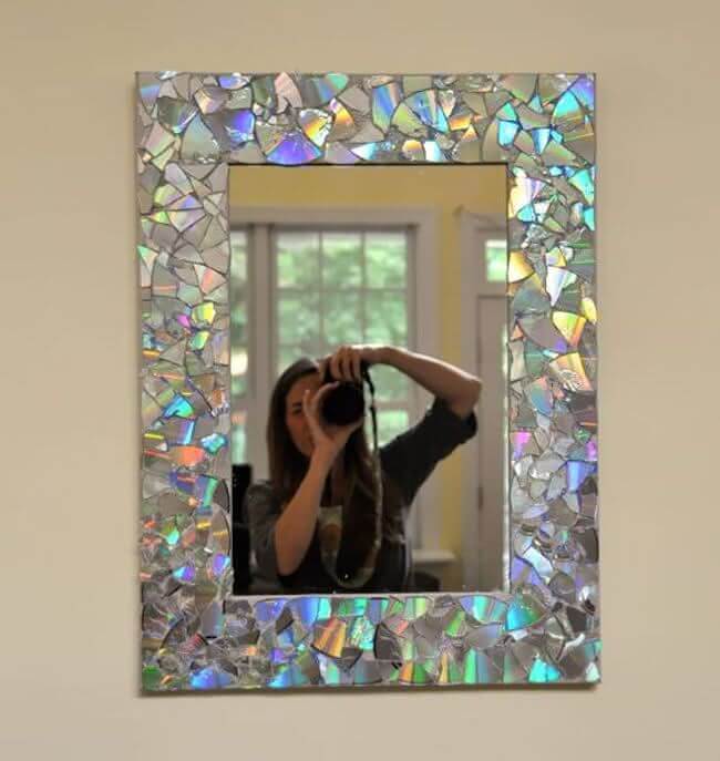 30. Mirror with CD frame