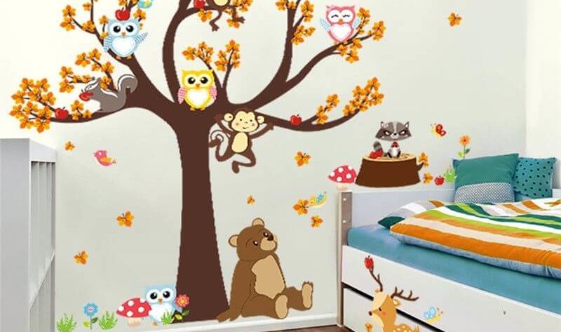 Decor ideas with stickers for the children's room