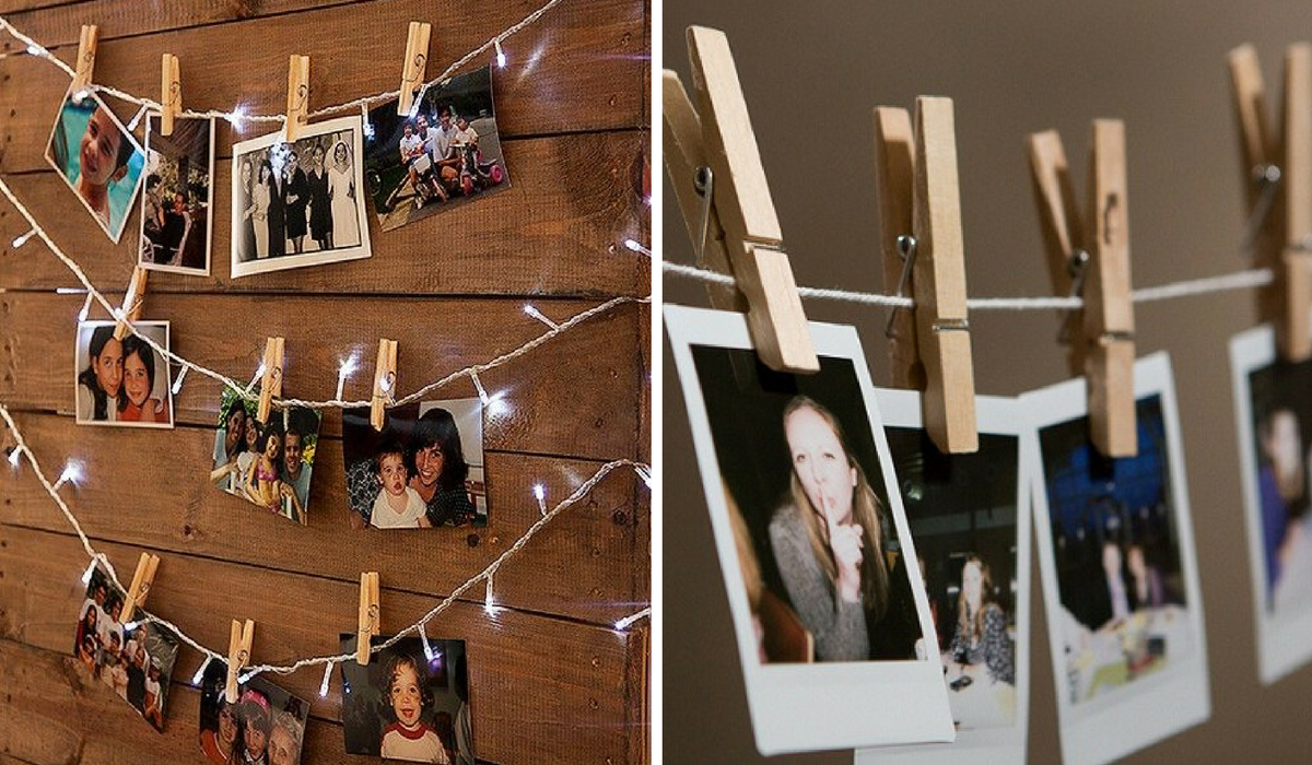 Decoration with Photo Clothesline