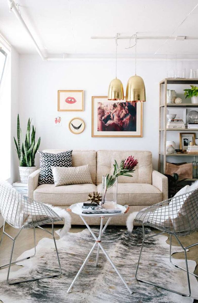 Swap the large sofa for a smaller one