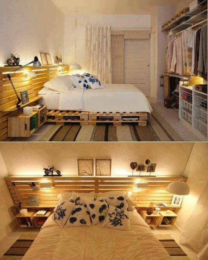 1 - Double bed with pallet
