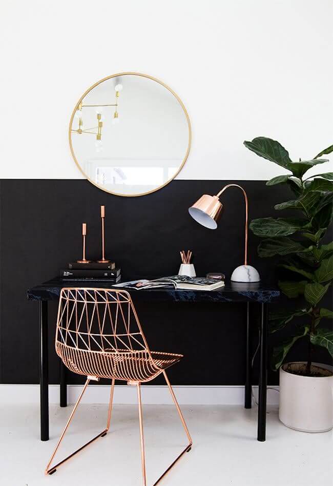 How to use the rose gold décor