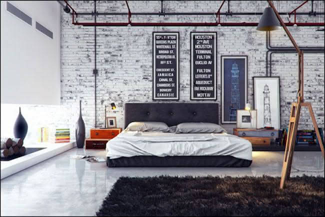 Industrial decor for bedroom 9