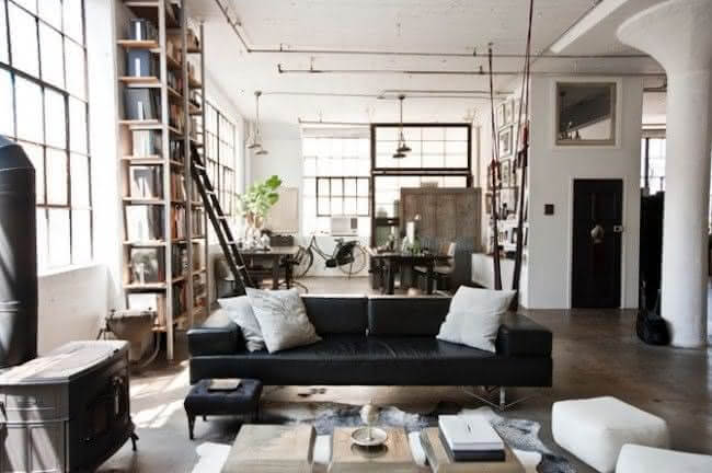 Industrial decor for living room 1