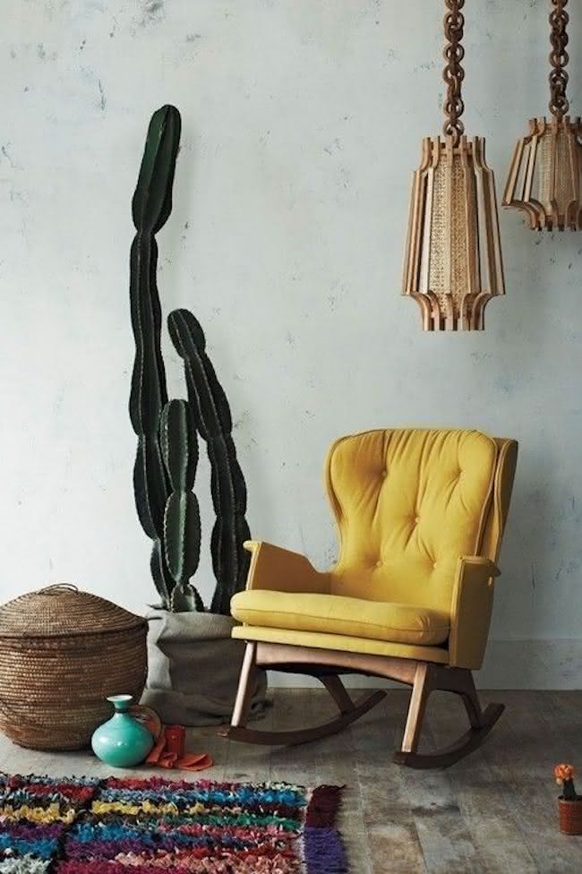 Rocking Chair and Cactus