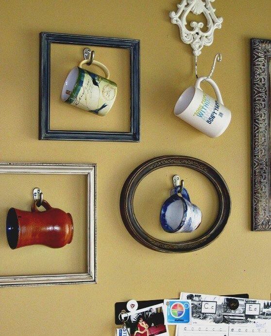 21. Wall of mugs