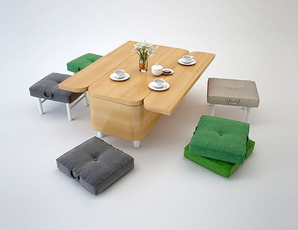 3- Sofa that turns into a table 2