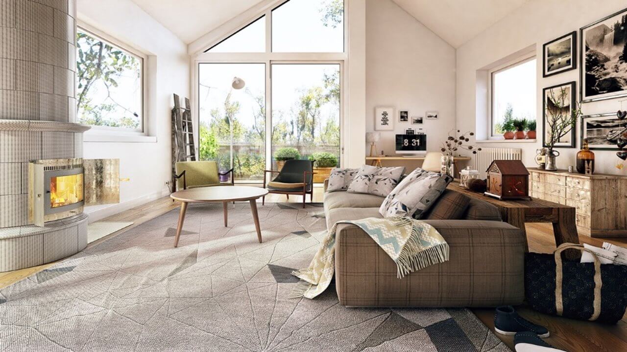 Scandinavian-style living room 1