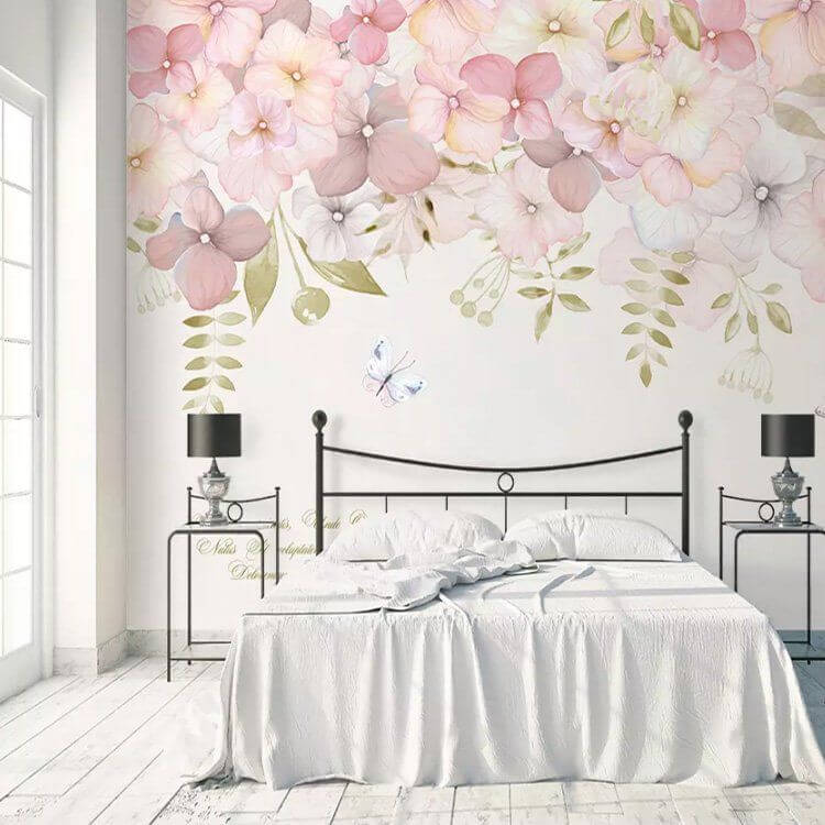 1- Flowery wallpaper