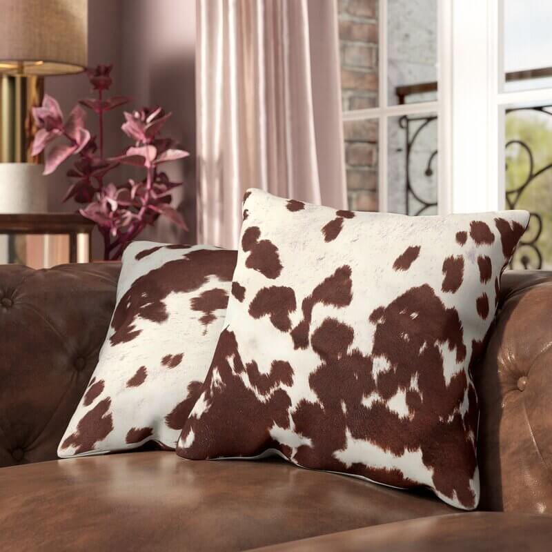 8. Sofa with pillows and animal print