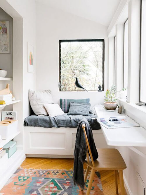 1- White for small spaces