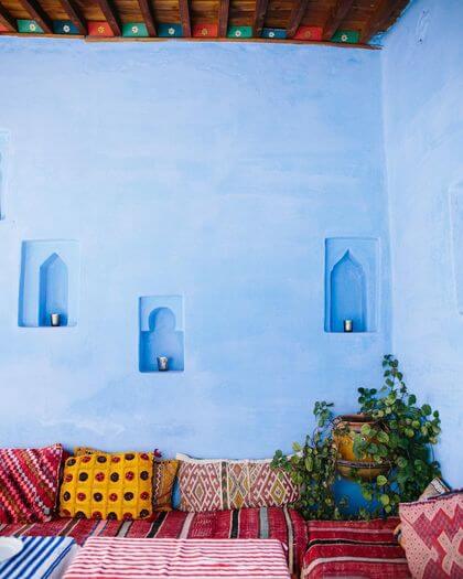 11- An azure blue for a terrace-like in Morocco