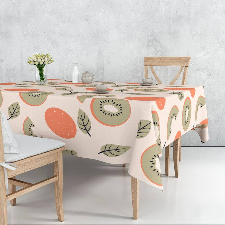 12- Intensely colored tablecloths 