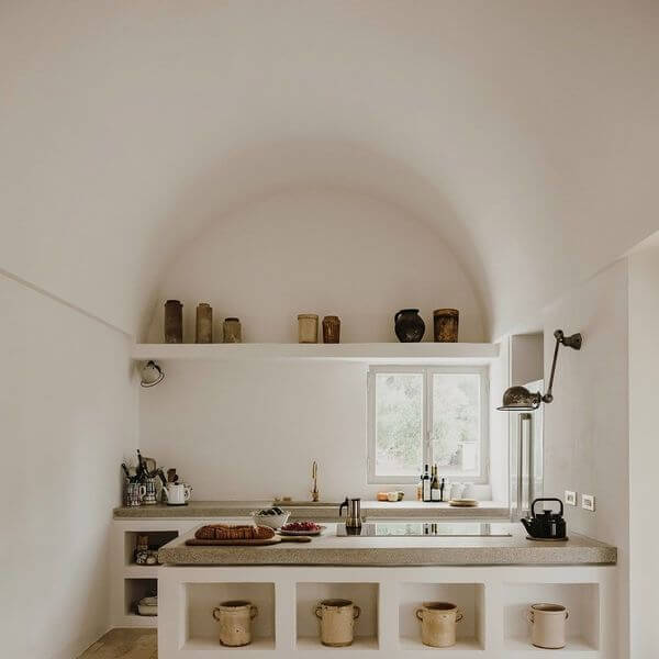 2- An immaculate white neo-rustic kitchen