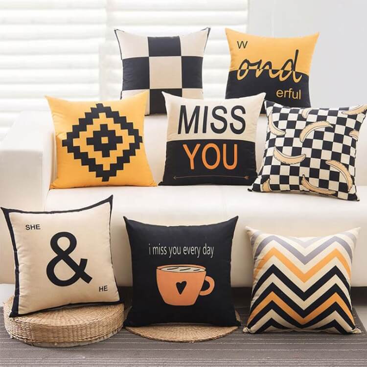 26- Patterned pillows, please