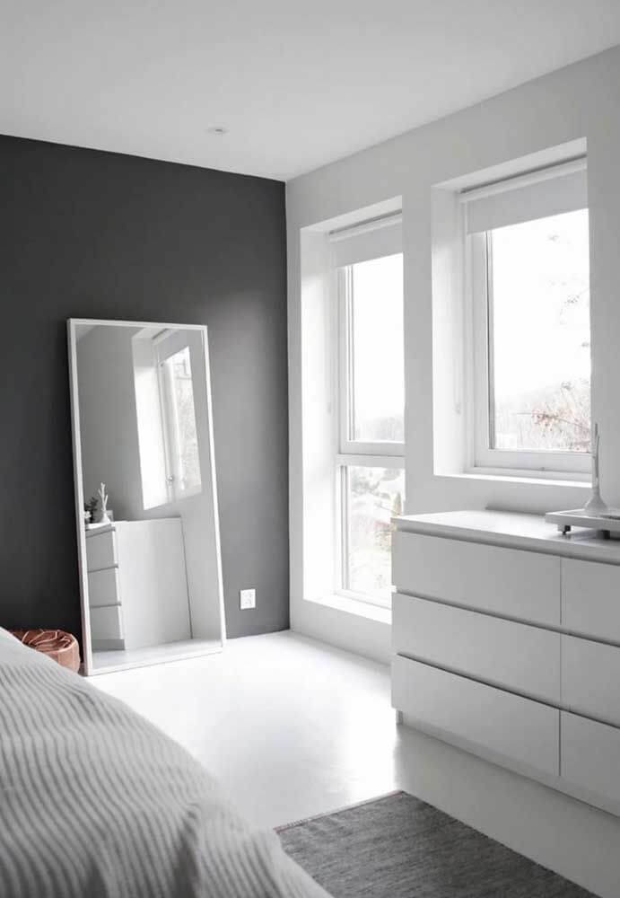 7. Gray room with white