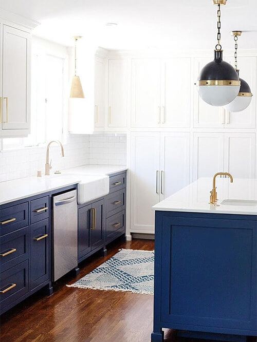 Blue Painted Kitchens 3